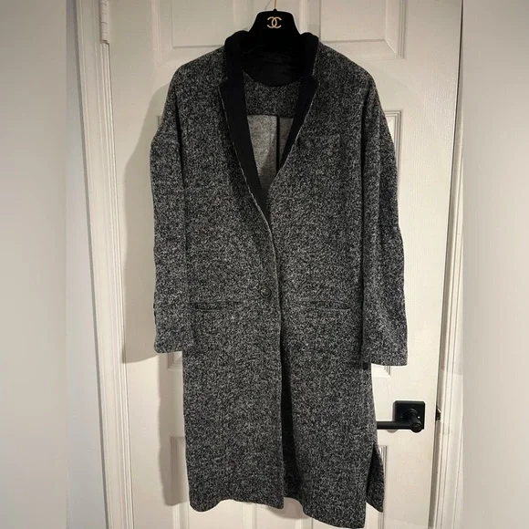 ATM Anthony Thomas Melillo Kimono Overcoat Heather Gray Women Size Small $795